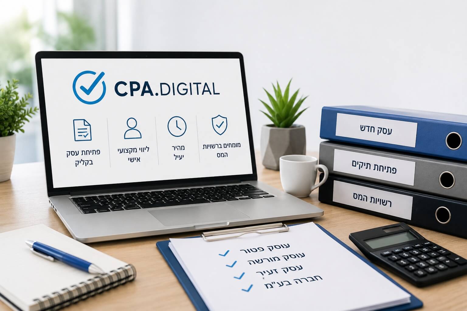CPA דיגיטל: פתיחת עסק ברשויות המס בצורה פשוטה, מהירה ואונליין